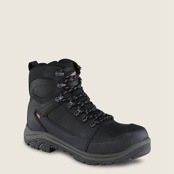 Safety Støvler Herre - Red Wing Trades - 6-Inch Side-Zip Waterproof Toe - Sort - QOFJVK-578